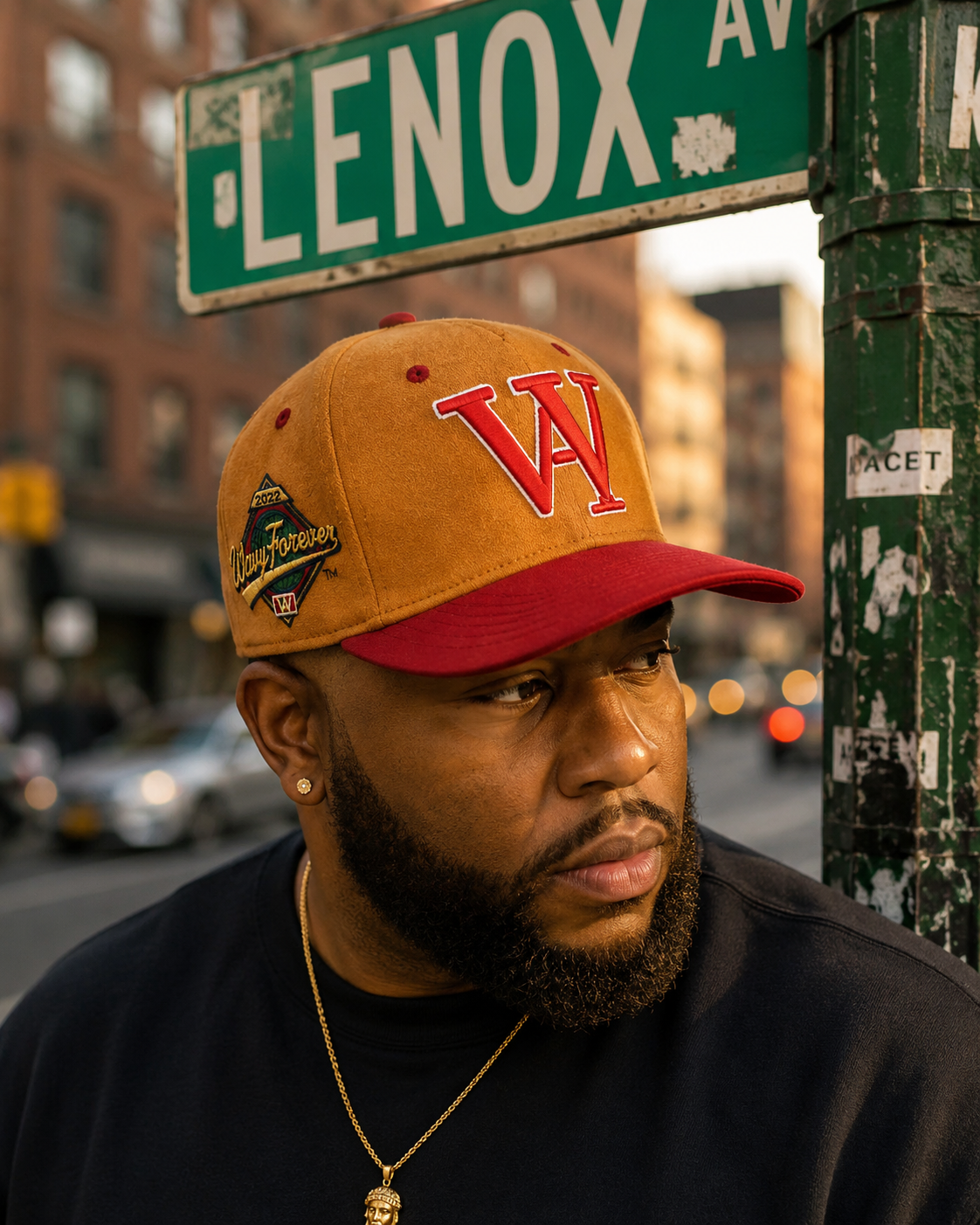BROWN/RED SUEDE SATIN LINED SNAPBACK