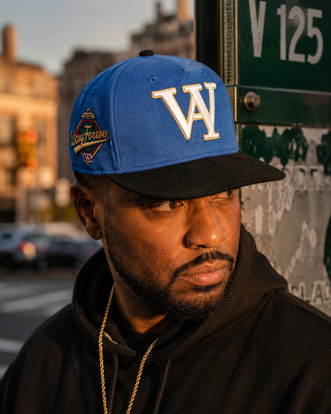 Royal Blue Suede Satin Lined Snapback Blue/Gold/Black